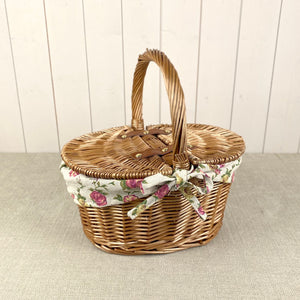 Vintage Rose Lidded Project Basket