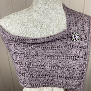 Amethyst Thistle Lace & Cables Scarf Knitting Kit