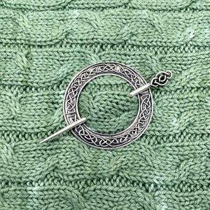 Celtic Knots Large Circular Shawl Pin