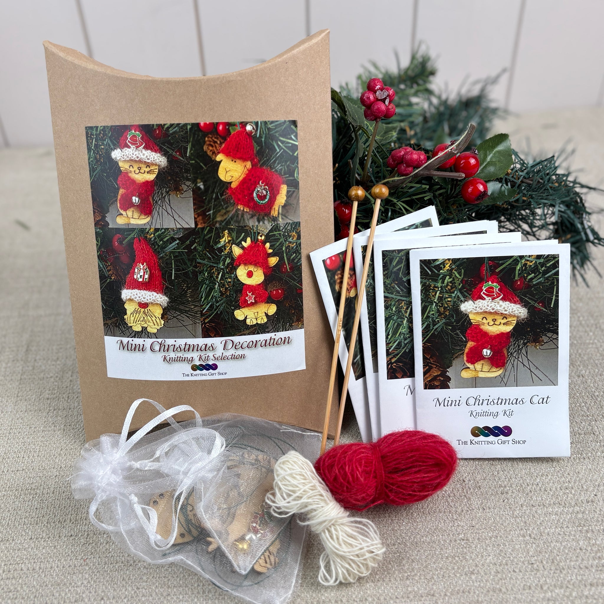 Mini Christmas Decorations Knitting Kits Gift Box