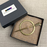 Hammered Metal Effect Circular Shawl Pins