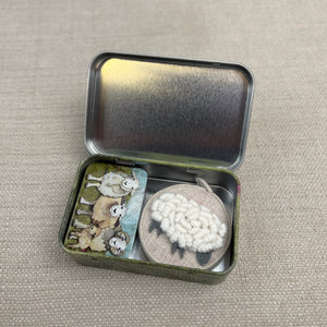 Tape Measure & Stitch Markers in a Tin Gift Set