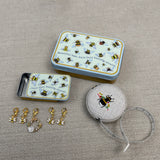 Tape Measure & Stitch Markers in a Tin Gift Set