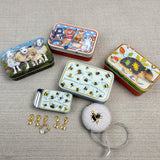 Tape Measure & Stitch Markers in a Tin Gift Set
