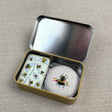 Tape Measure & Stitch Markers in a Tin Gift Set
