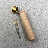 Turned Wooden Sewing Needle Holder