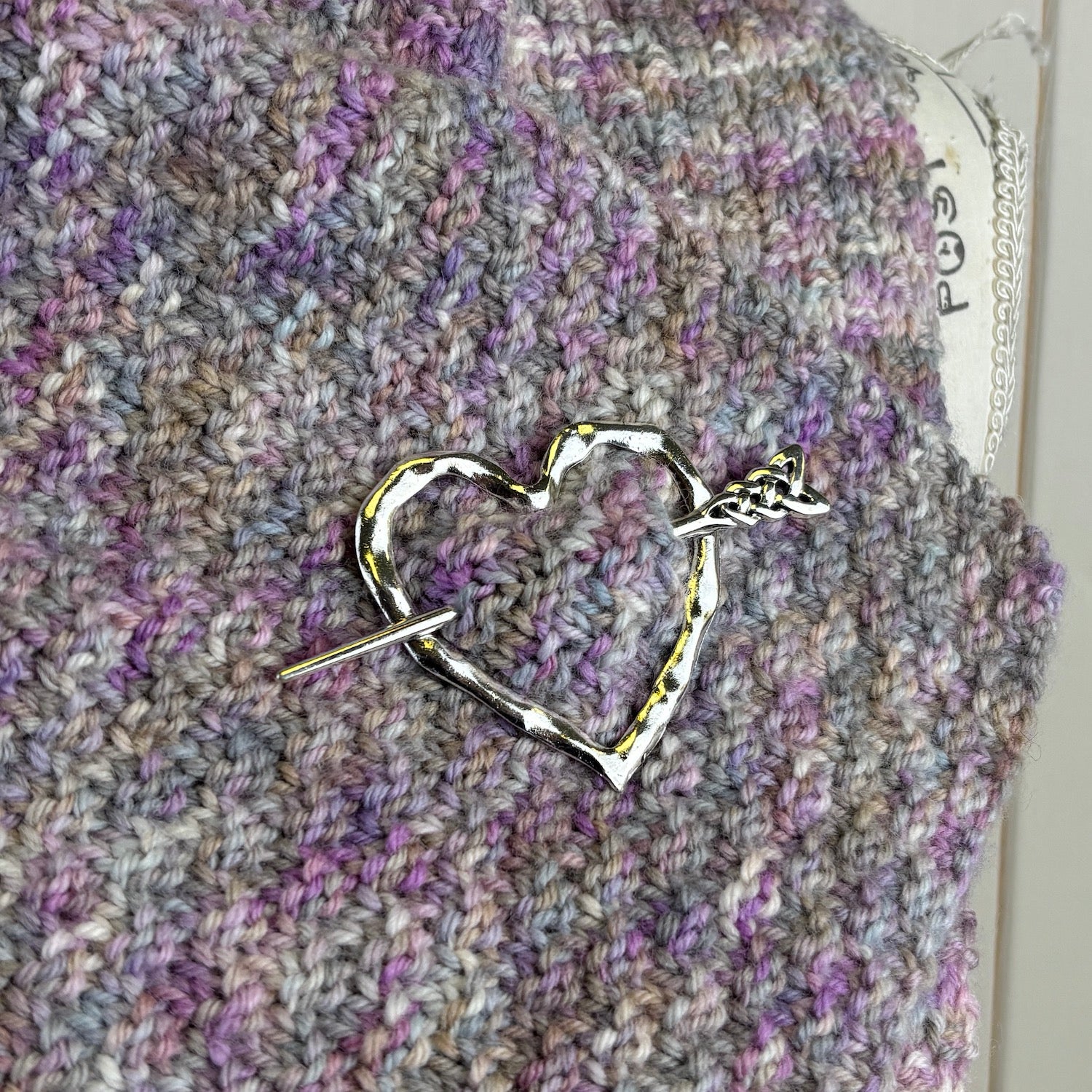 Metal Heart Shawl Pin