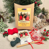 Mini Holly Berry Gift Bag Decoration Knitting Kit