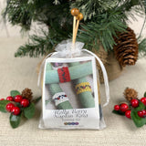 Holly Berry Napkin Ring Holders Knitting Kit (makes 6)