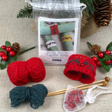 Holly Berry Napkin Ring Holders Knitting Kit (makes 6)