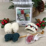 Holly Berry Napkin Ring Holders Knitting Kit (makes 6)