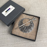 Nested Circles Large Circular Shawl Pin