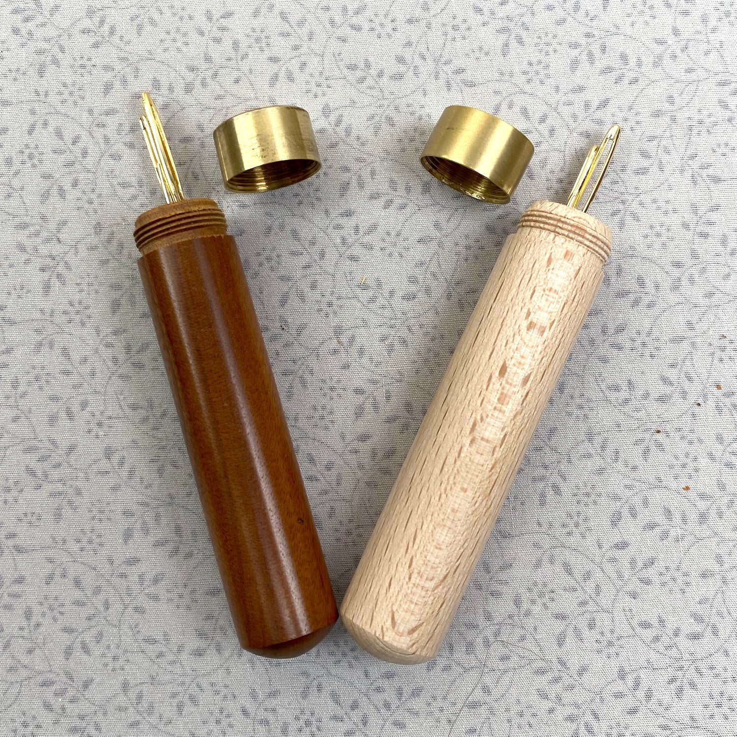 Turned Wooden Sewing Needle Holder