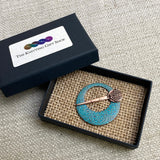 Ornate Enamel Viking Design Shawl Pin