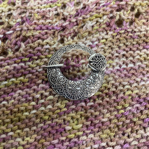 Ornate Viking Design Shawl Pin