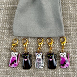 Enamel Cat Stitch Markers