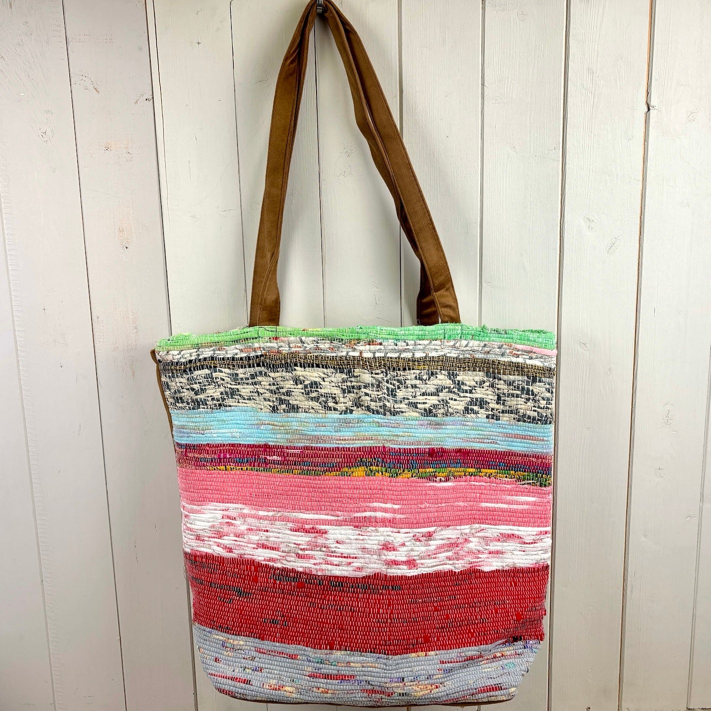 Handmade Rug Bag Recycled Rug Project Bag