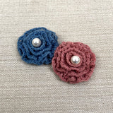Runched Flower Brooch Knitting Kit