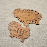 Wooden Sheep Needle Gauge & Wraps per Inch Set
