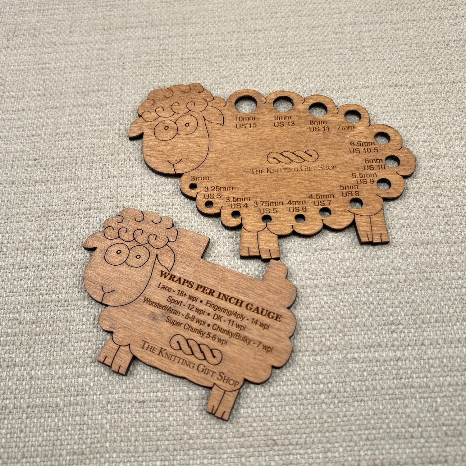 Wooden Sheep Needle Gauge & Wraps per Inch Set