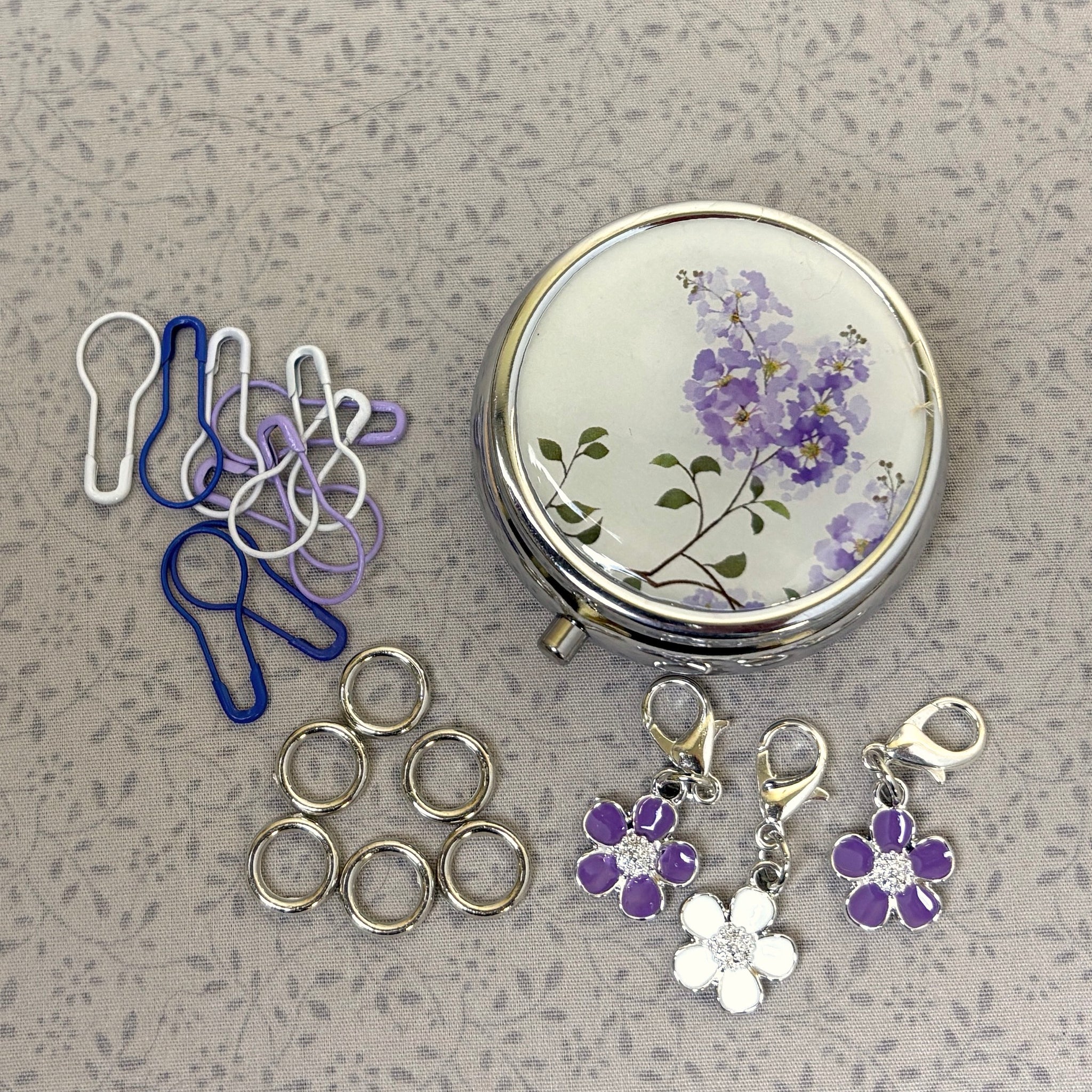 Vintage Floral Stitch Markers Set