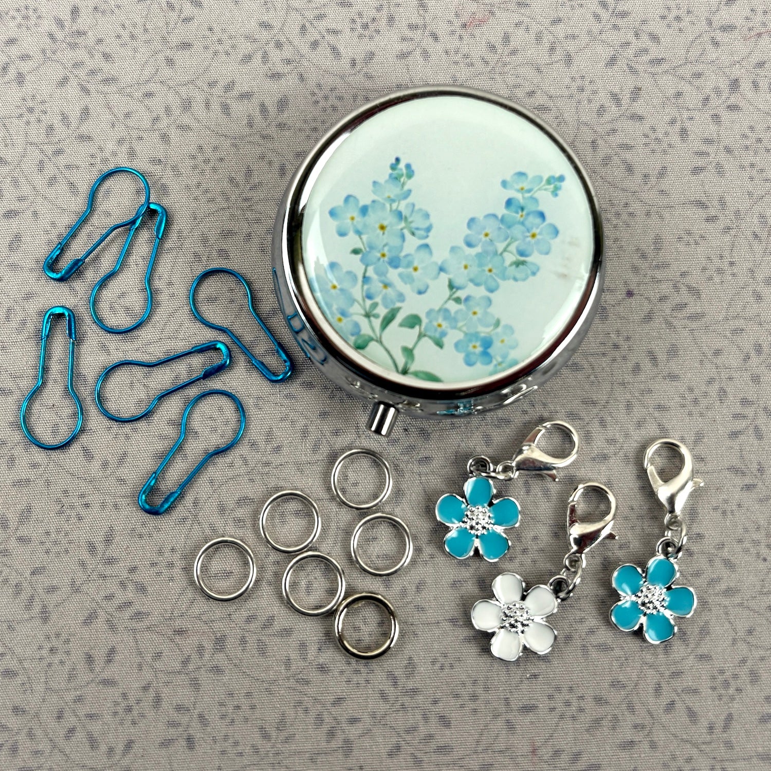 Vintage Floral Stitch Markers Set