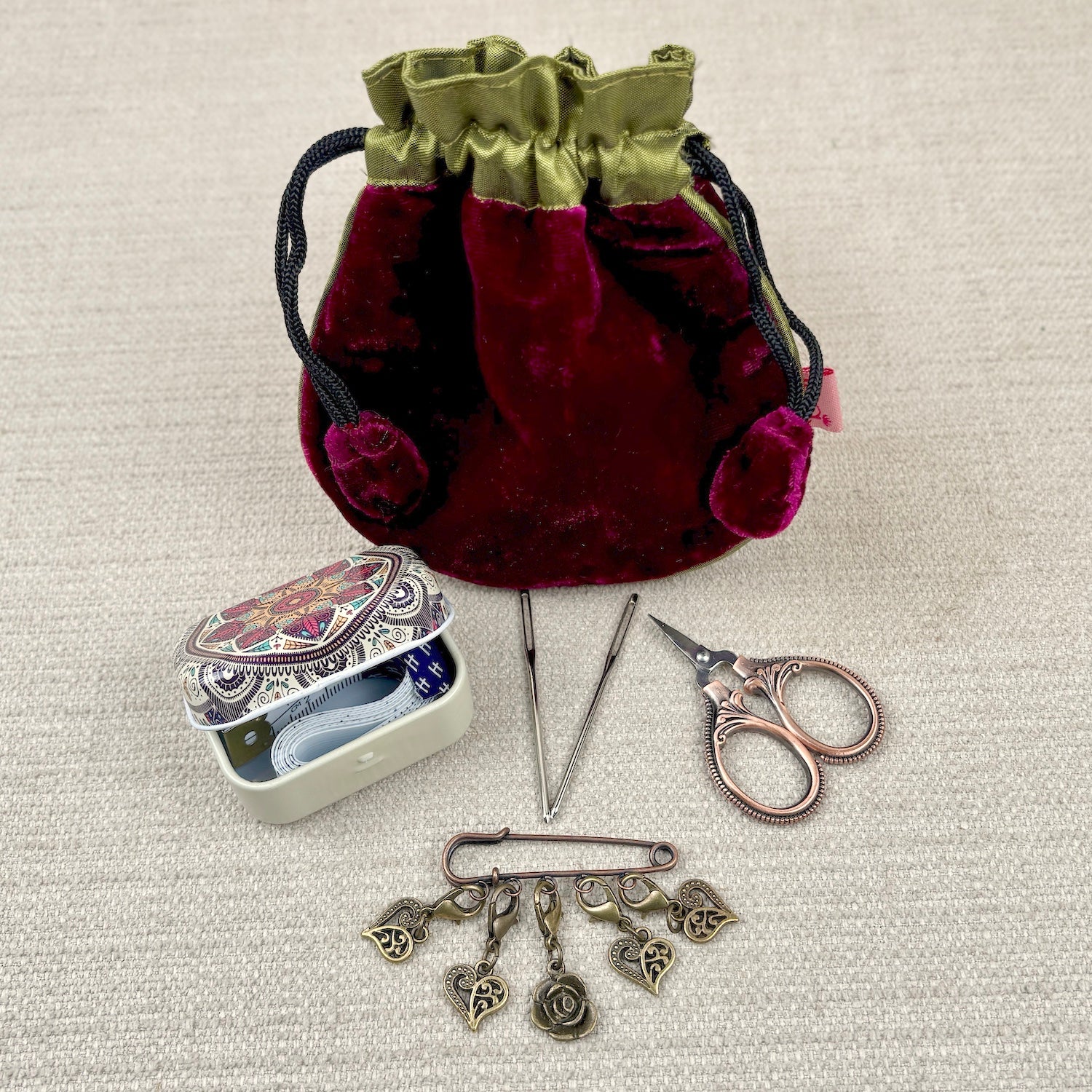 Wine & Olive Luxury Sewing Up Set