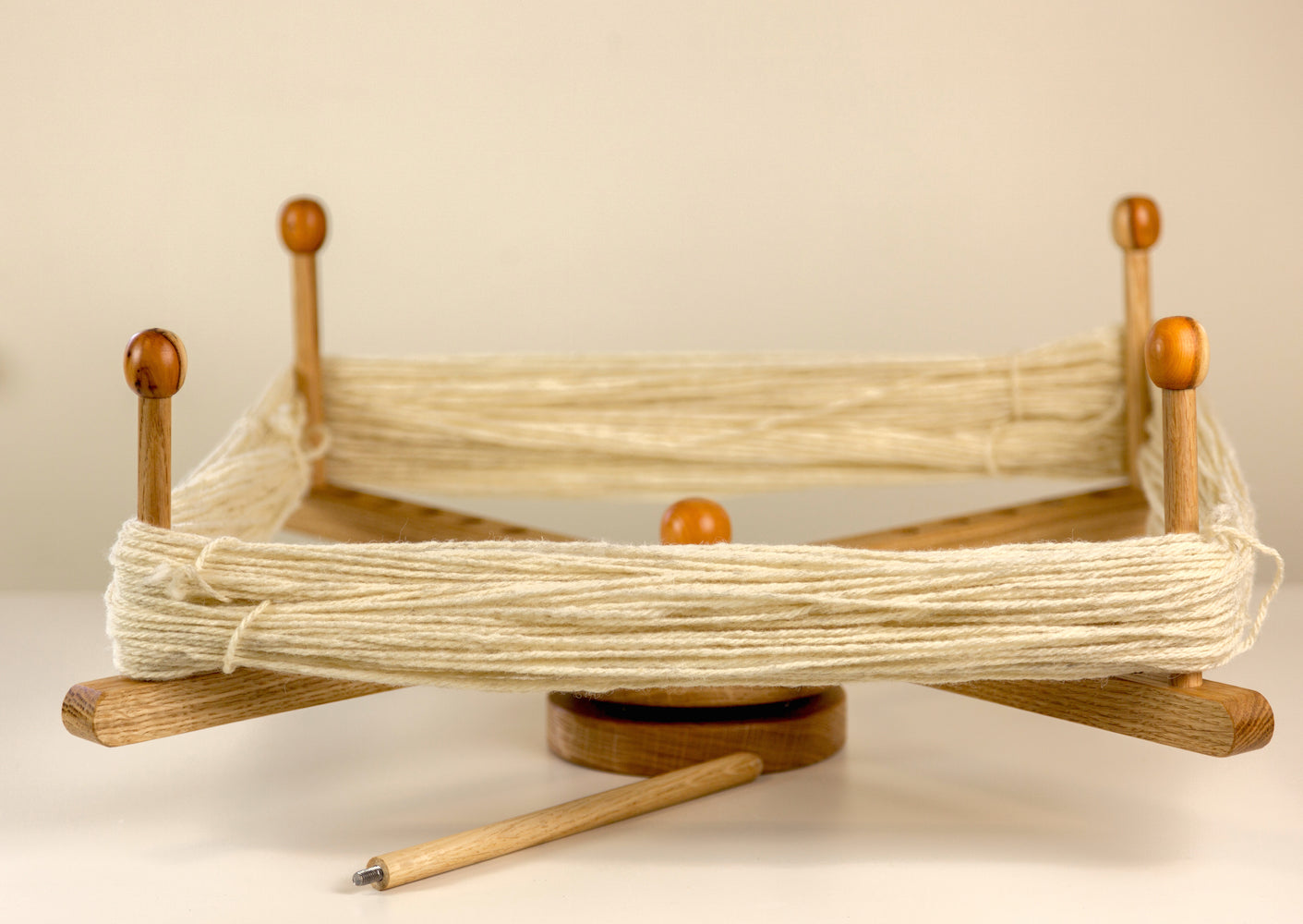 Hand Made Oak Yarn Swift with Yarn Server Attachment