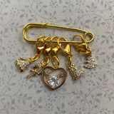 18K Gold Plated & Cubic Zirconia Festive Stitch Markers