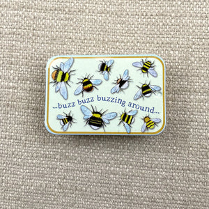 'Beautiful Bees' Pocket Tin & Stitch Markers Set