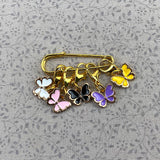 Knitting & Crochet Stitch Markers - Enamel Butterflies