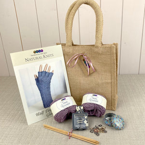 Half Finger Cable Gloves Gift Bag