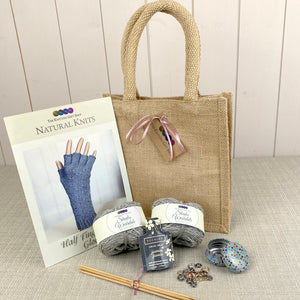 Half Finger Cable Gloves Gift Bag