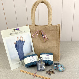 Half Finger Cable Gloves Gift Bag