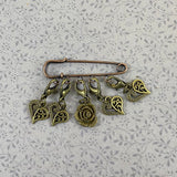 Knitting & Crochet Stitch Markers - Antique Bronze Hearts & Flowers