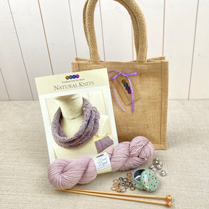 Lace Design Cowl Gift Bag