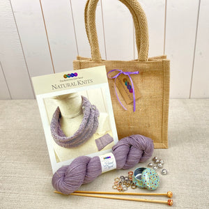 Lace Design Cowl Gift Bag