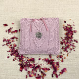 Rose Petal Cushion Knitting Kit (with complimentary bottle of rose fragrance oil)