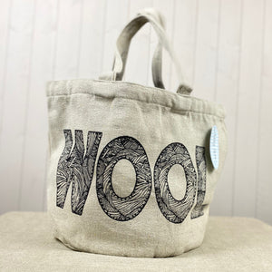 Large Drawstring Bucket Bag - 'Wool'